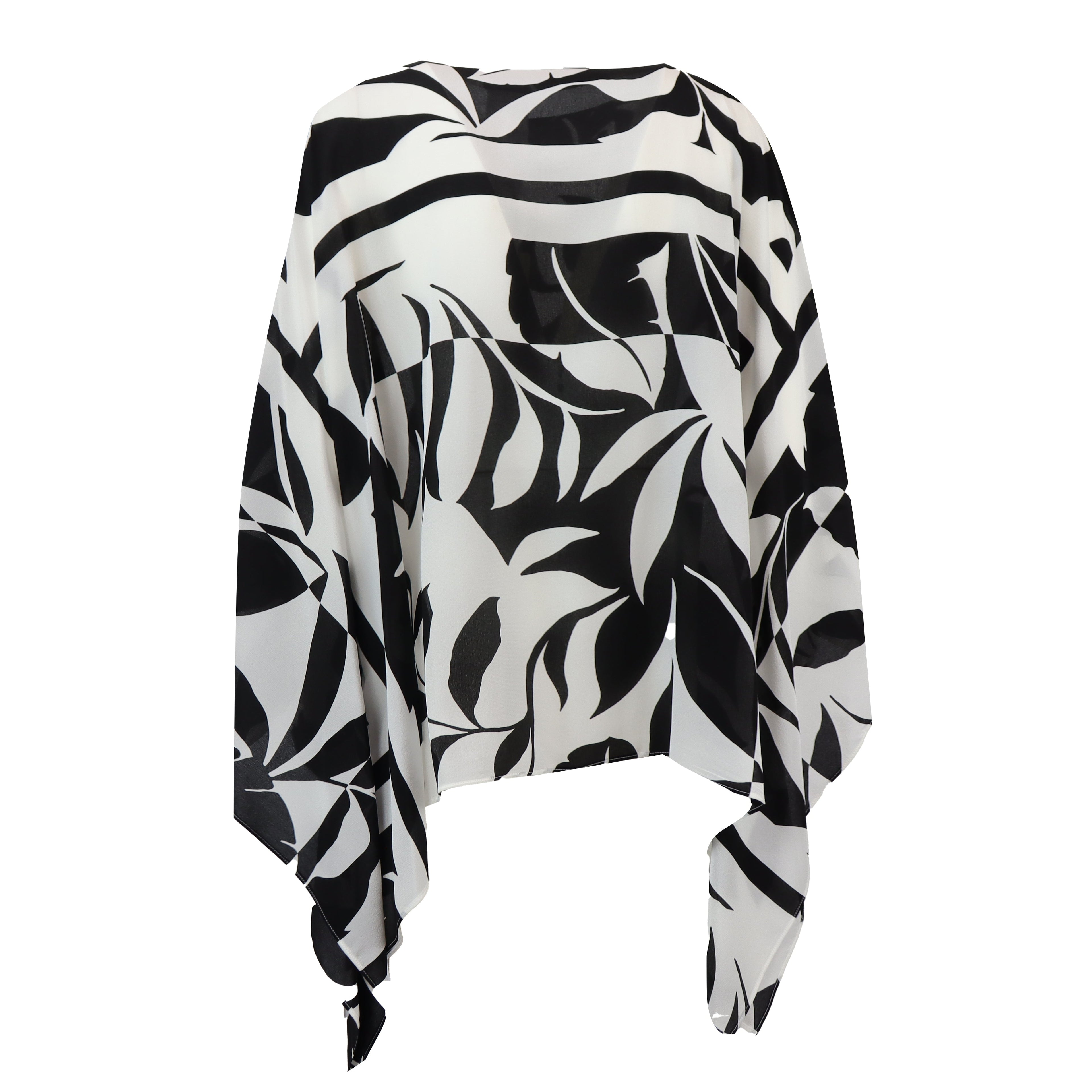 PONCHO TAMBUTO NERO E BIANCO