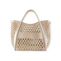 BORSA A MANO BASKET BEIGE