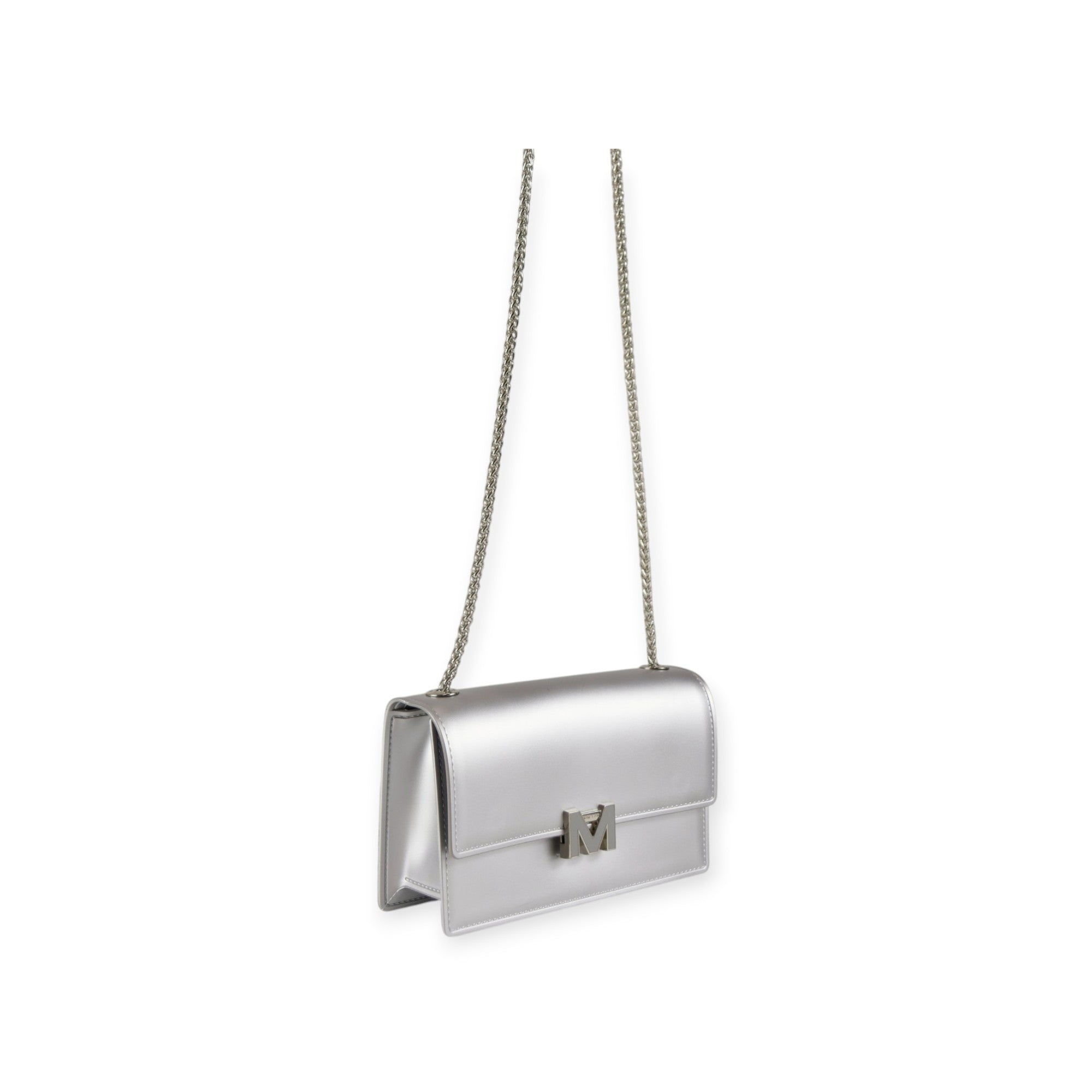 BORSA A TRACOLLA SUPER MID ARGENTO