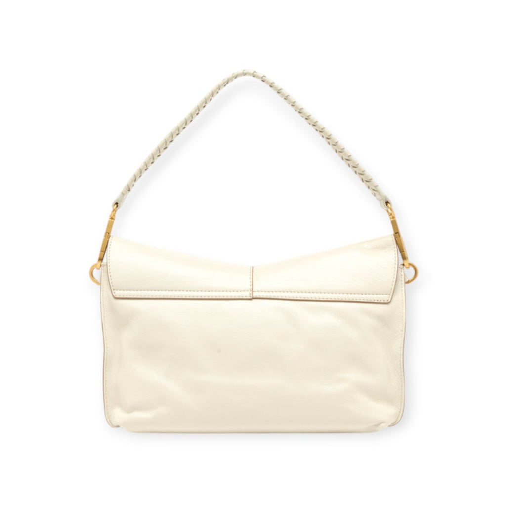 BORSA A SPALLA GRANDE AVORIO