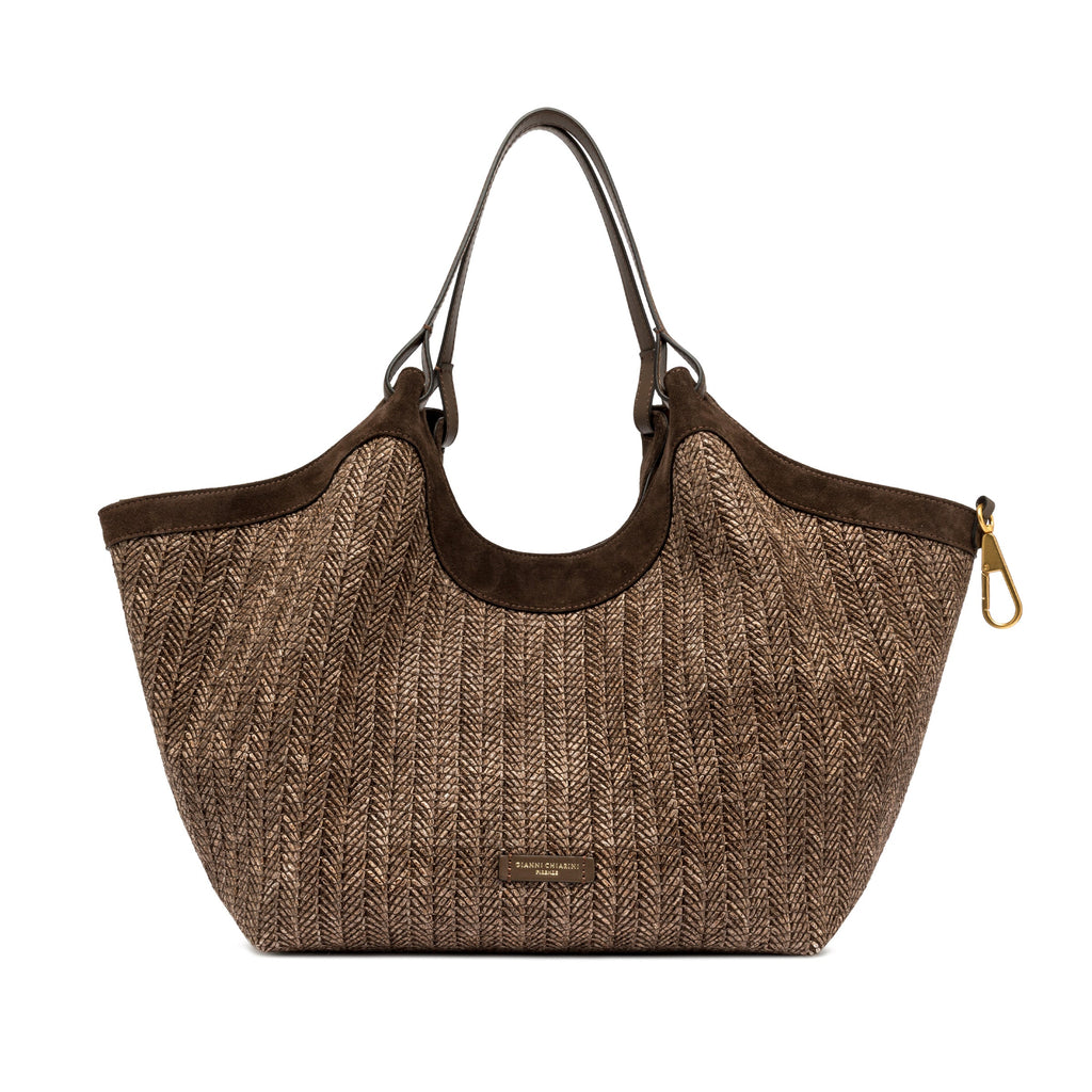 BORSA A MANO MARRONE