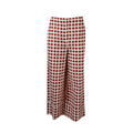 PANTALONE ZIGRINO BORDEAUX E BIANCO FANTASIA