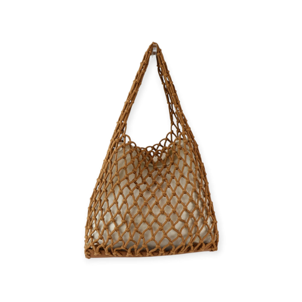 SACCA CROCHET CUOIO