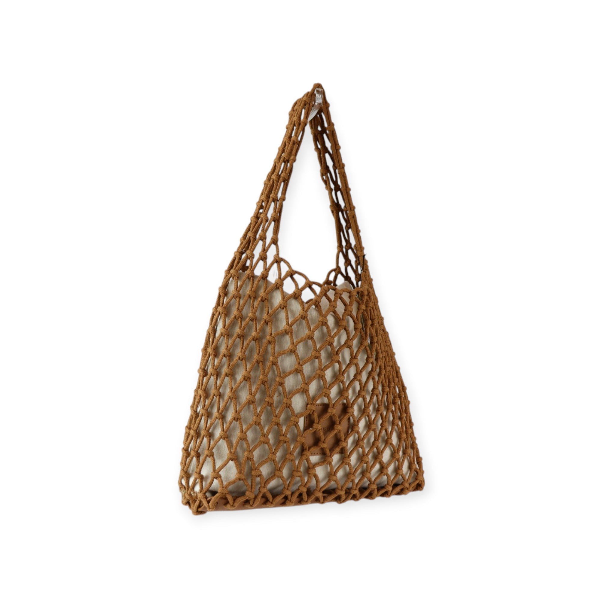 SACCA CROCHET CUOIO
