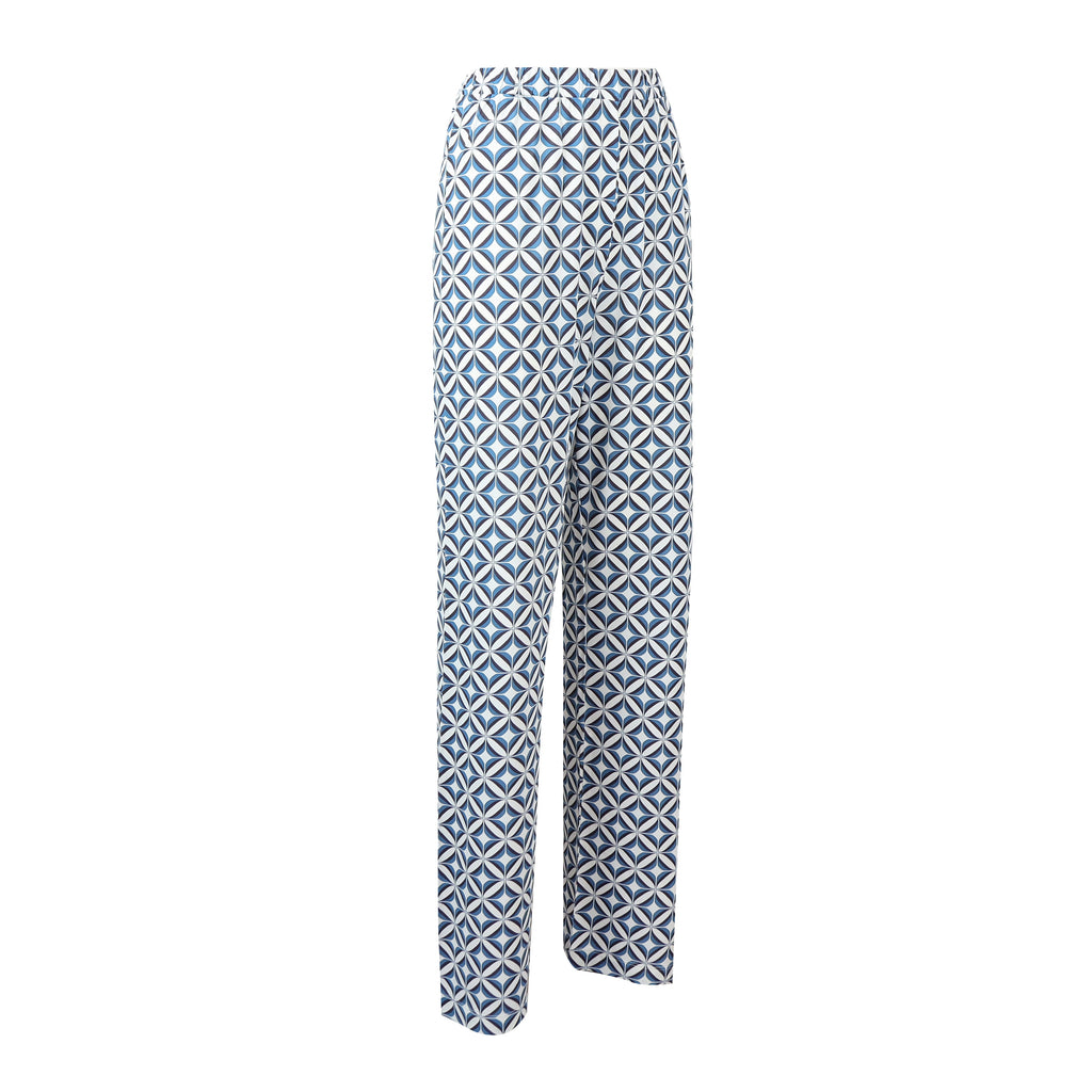 PANTALONE ABATE BIANCO E BLU