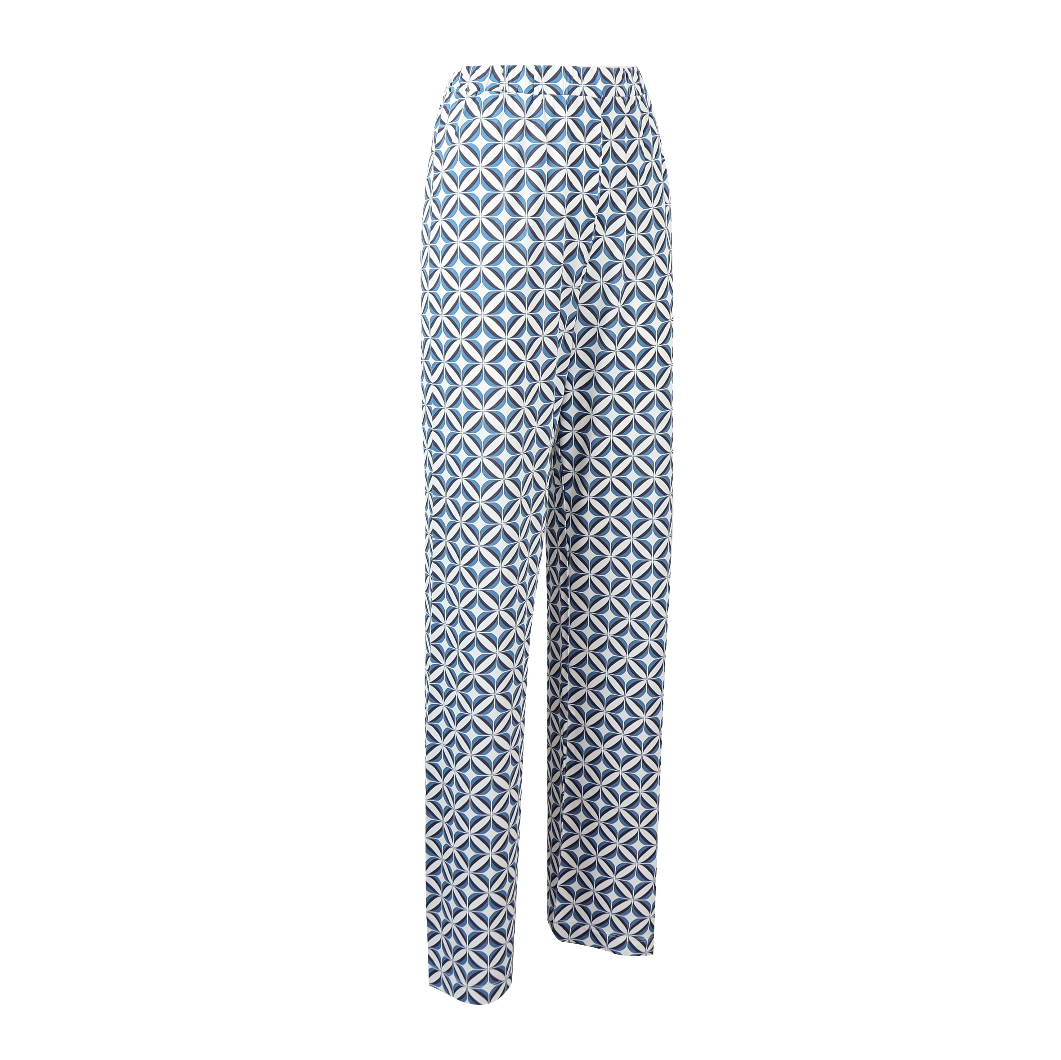 PANTALONE ABATE BIANCO E BLU