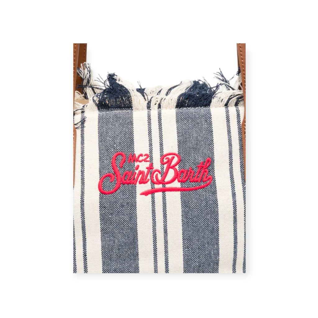 BORSA CITYBAG BIANCA E AZZURRA