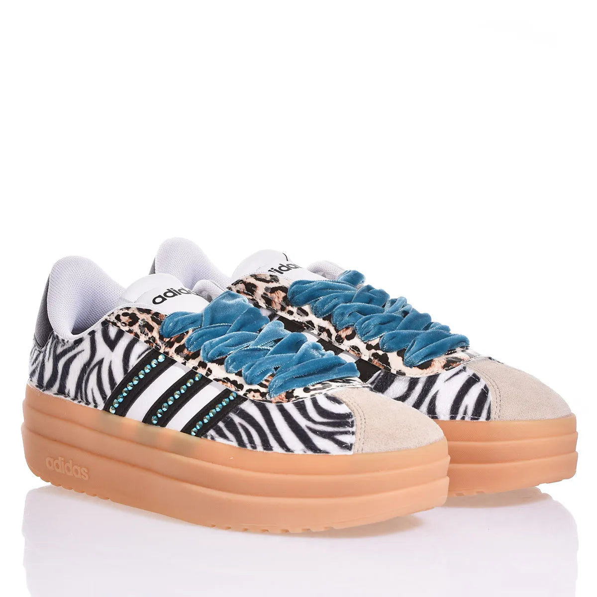 Adidas Bold Zebra Teal