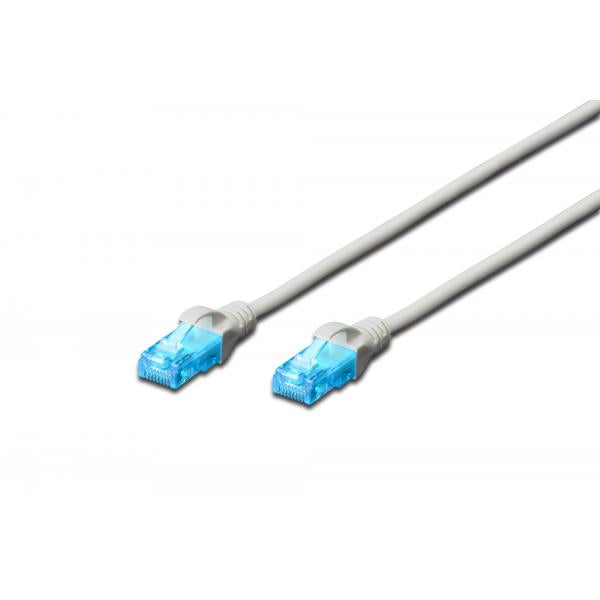 Digitus CAT 5e U-UTP patch cord - Cu - PVC AWG 26/7 - length 5 m - Grey [DK-1511-050]