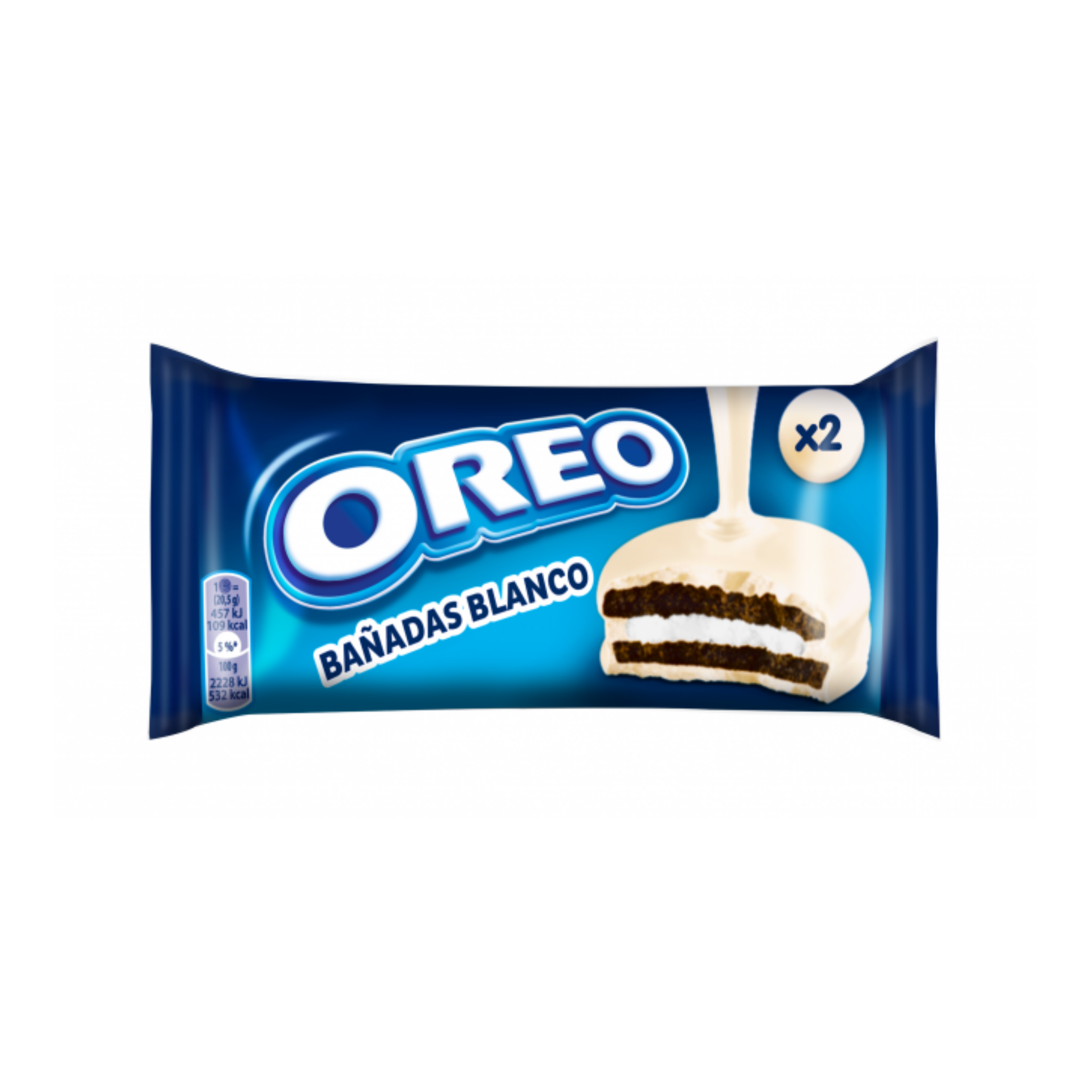 Oreo Banadas, 2 biscotti al cioccolato bianco da 41 gr - Confezione da 24 pezzi