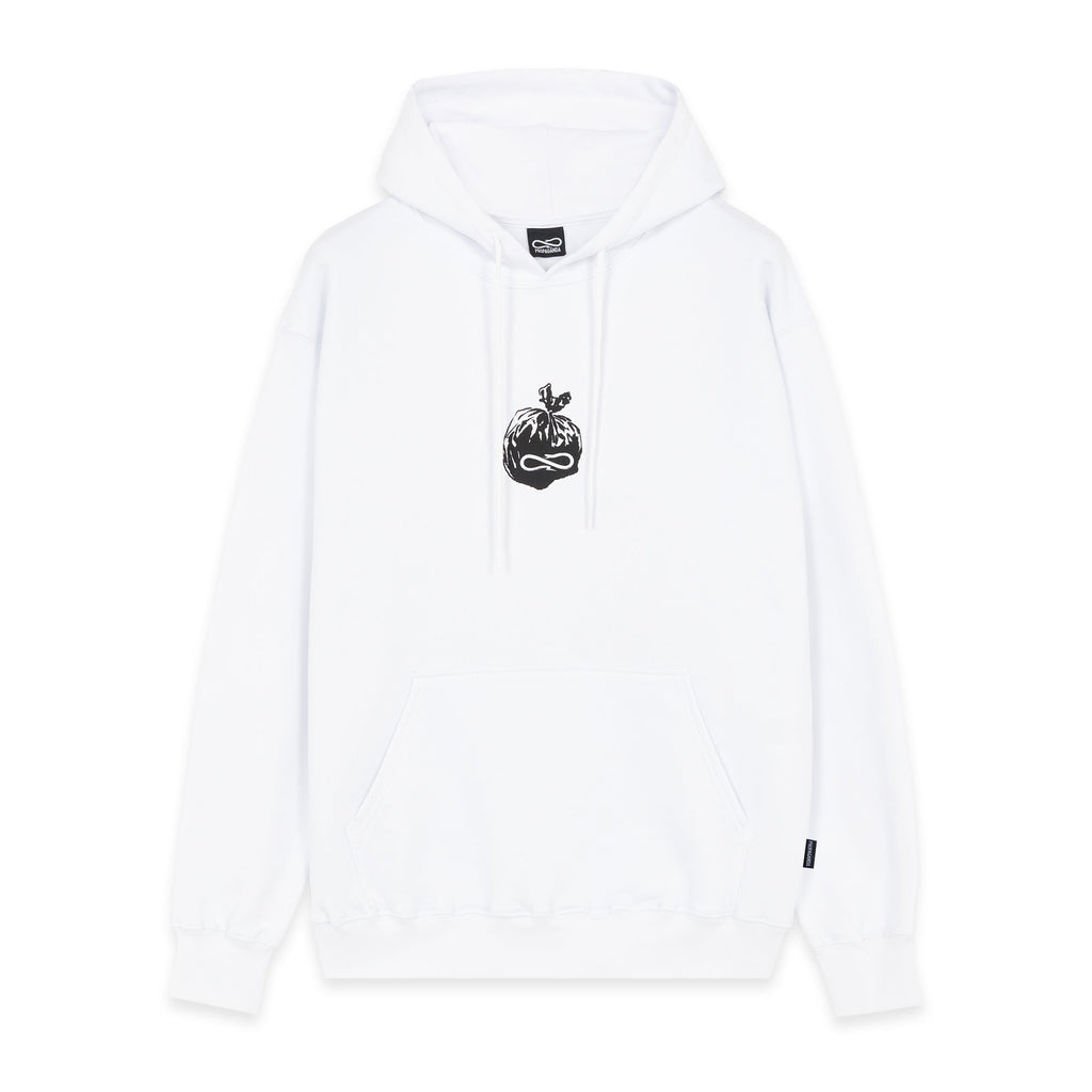 Propaganda felpa con cappuccio e tasca a marsupio Bags Hoodie 22FWPRFE771-02 white