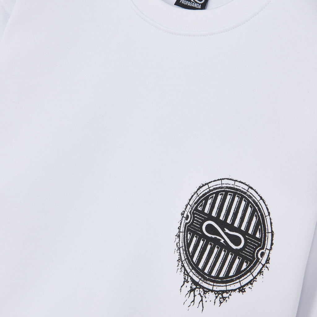 Propaganda Felpa girocollo Bwrong Crewneck 22FWPRFE785-02 white