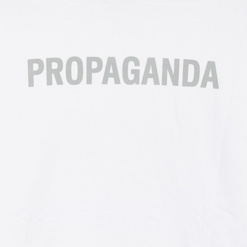 Propaganda Felpa con cappuccio e tasca a marsupio Logo Hoodie 22FWPRFE807-02 white