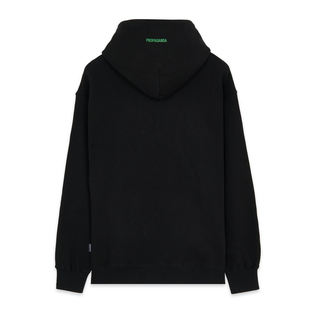 Propaganda felpa con cappuccio e tasca a marsupio Logo Steel Hoodie 22FWPRFE814-01 black