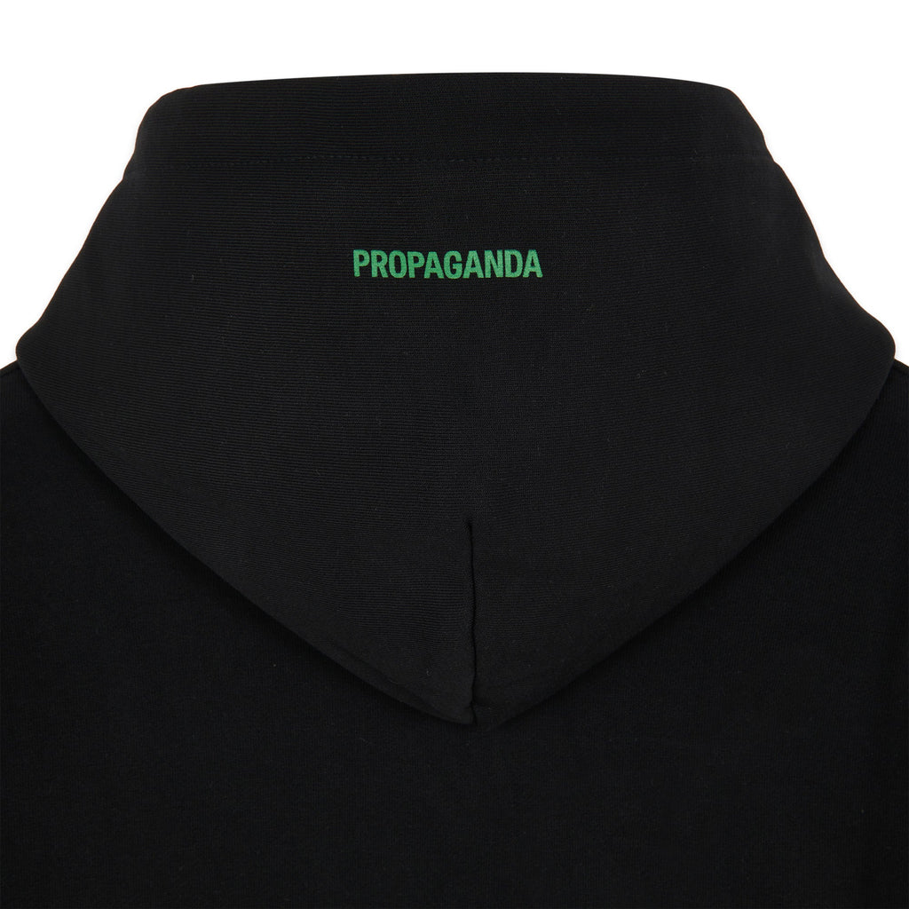 Propaganda felpa con cappuccio e tasca a marsupio Logo Steel Hoodie 22FWPRFE814-01 black