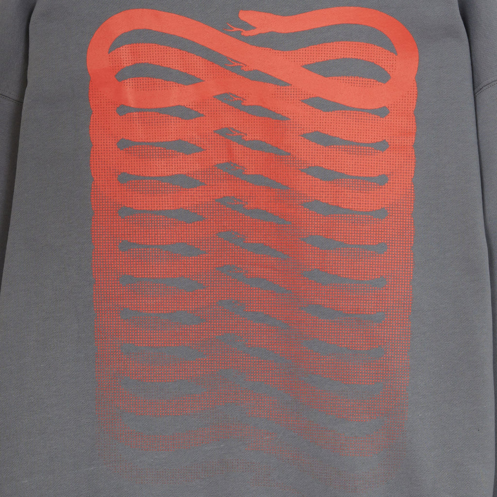 Propaganda Felpa con cappuccio e tasca a marsupio Ribs Hoodie 22FWPRFE820-40 gray