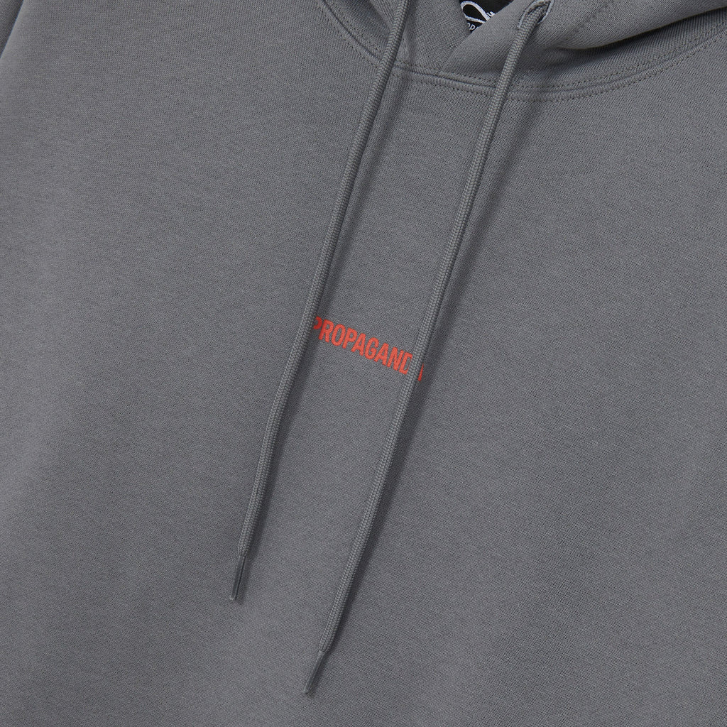 Propaganda Felpa con cappuccio e tasca a marsupio Ribs Hoodie 22FWPRFE820-40 gray