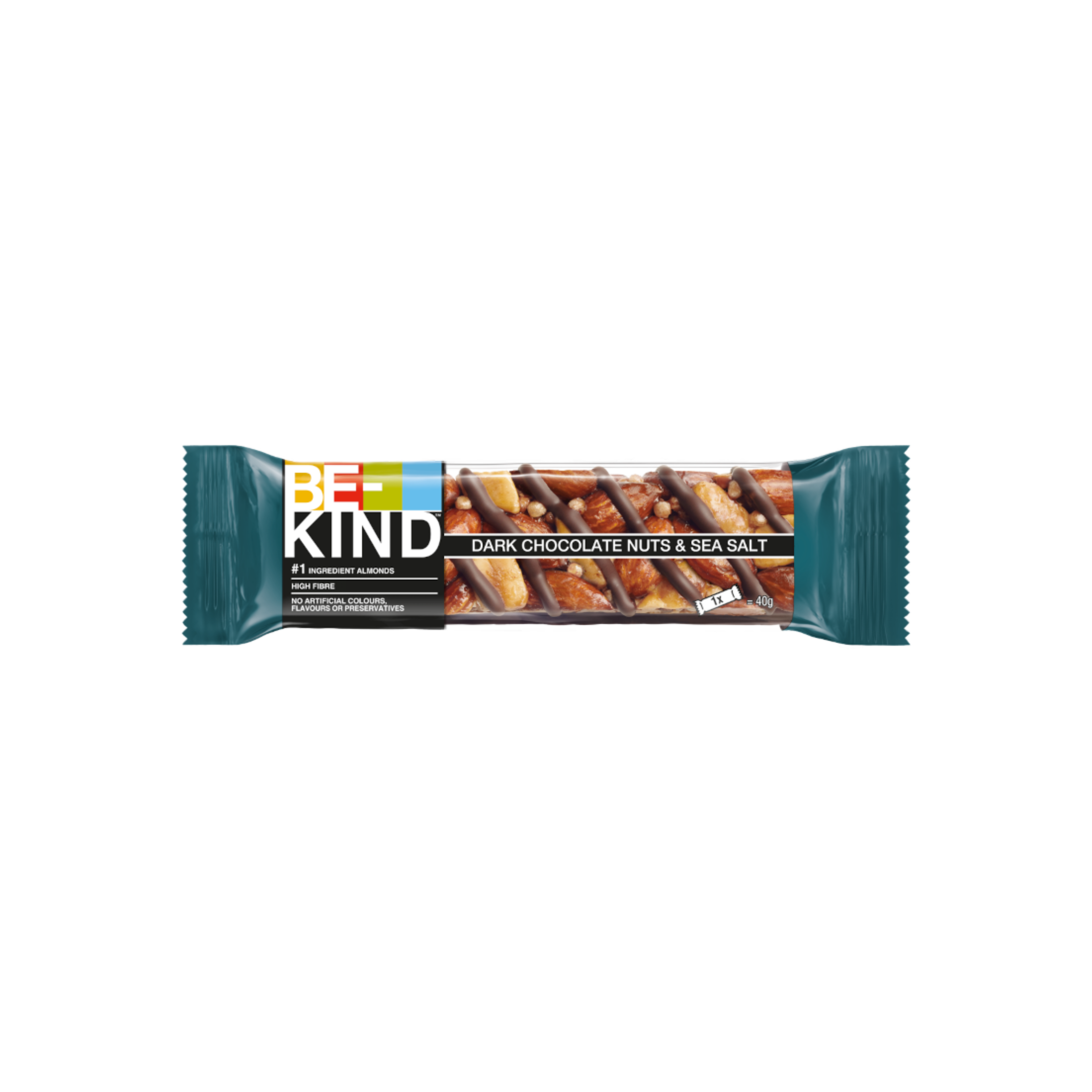 Be-Kind, cioccolato fondente con noci e sale marino da 40gr - Confezione da 12 pezzi