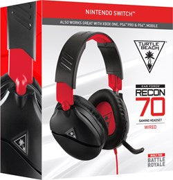TURTLE BEACH cuffie gaming   Ear Force Recon 70N  Red  (Switch,Xboxone,Ps4,Pc)
