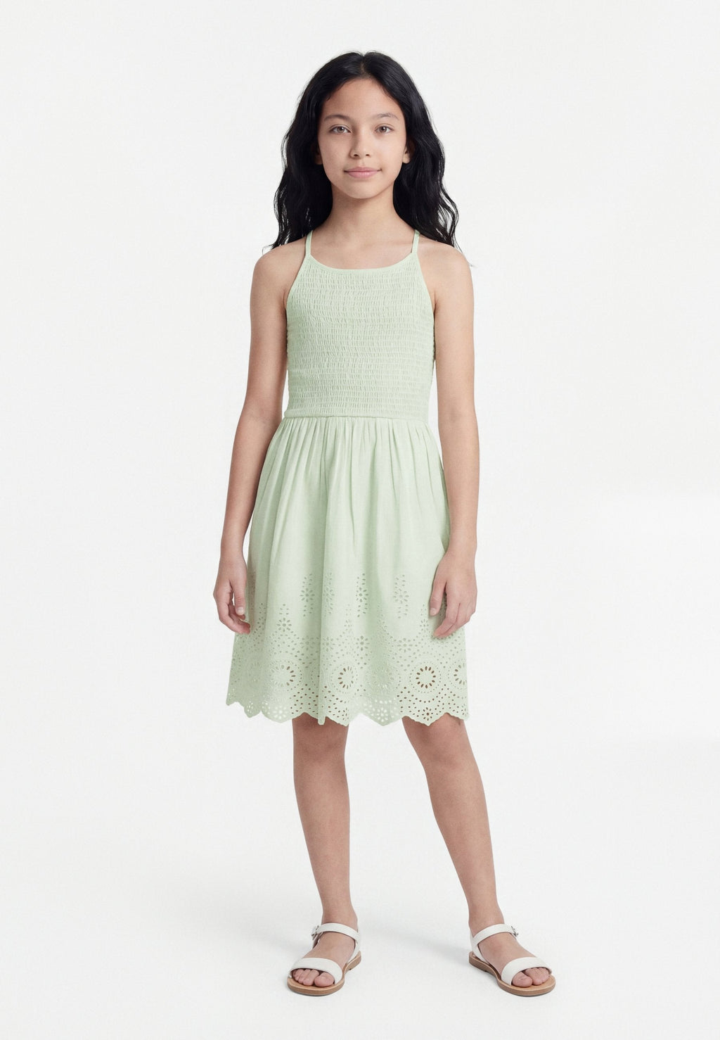 Only Vestito Ragazza KOGBONDI LIFE 15368460 Verde | Abito Casual PE26