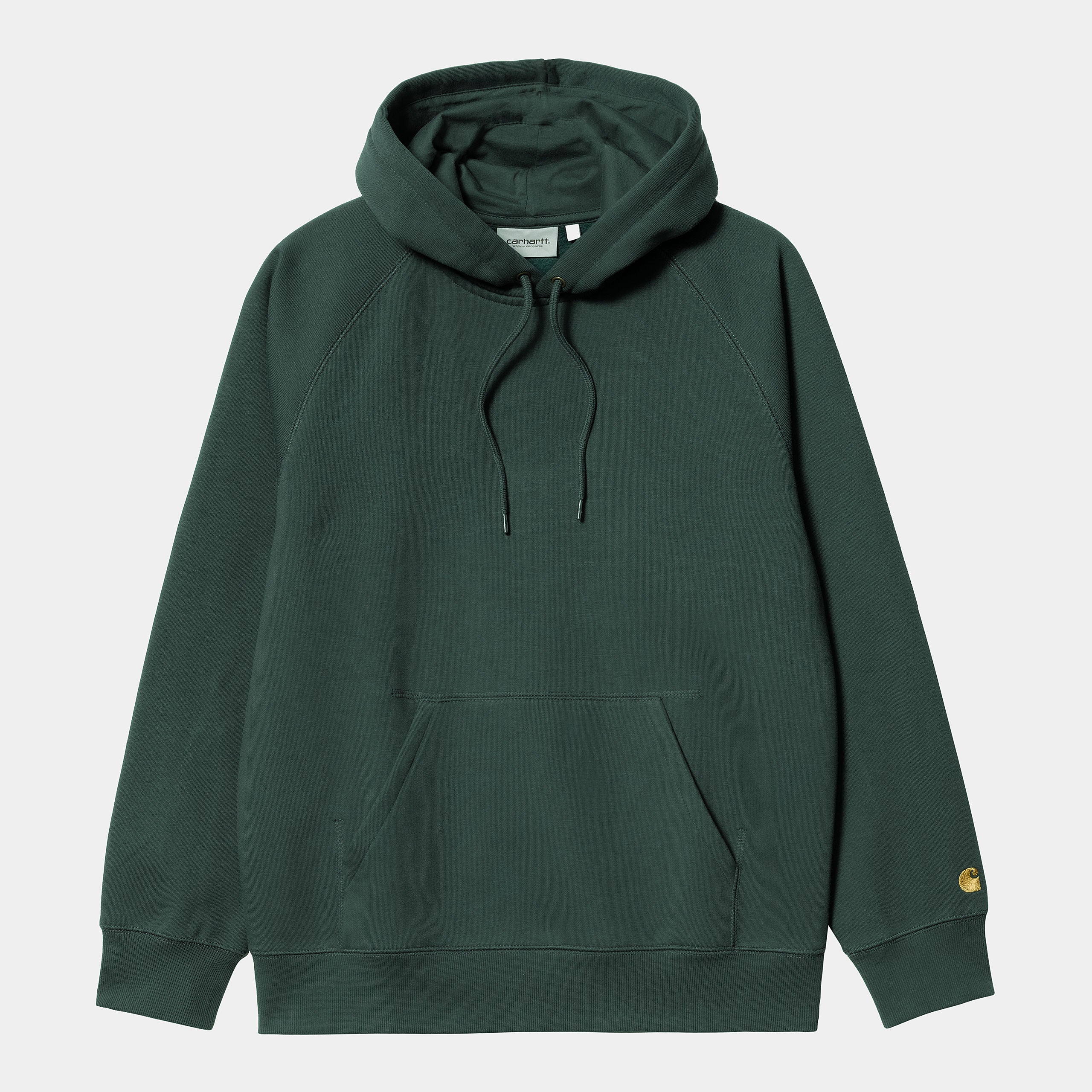 Carhartt Felpa con cappuccio da uomo 1026384 1H3 juniper-gold