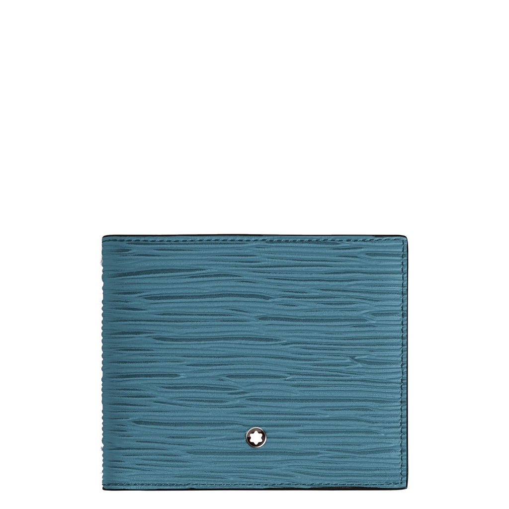 Montblanc portafoglio 8 scomparti 4810 Blu Fumé 199343