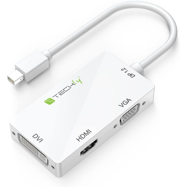 Techly Adattatore 3 in 1 Mini DisplayPort 1.2 (Thunderbolt) a HDMI/DVI/VGA [309838]