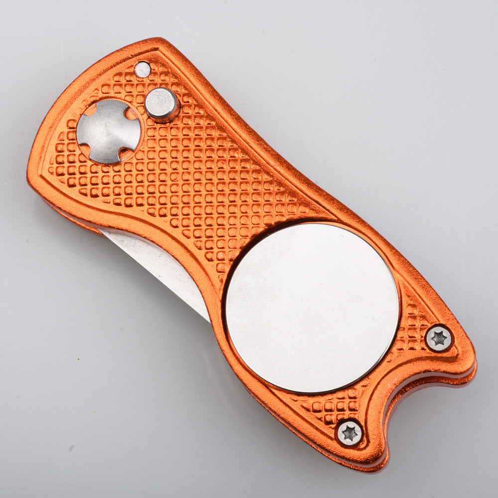 Forca per la riparazione del prato da golf con manico in alluminio - Accessori Mark Tool
