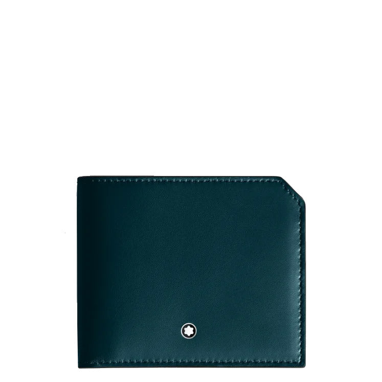 Montblanc portafoglio 6 scomparti Soft blu legion 198743
