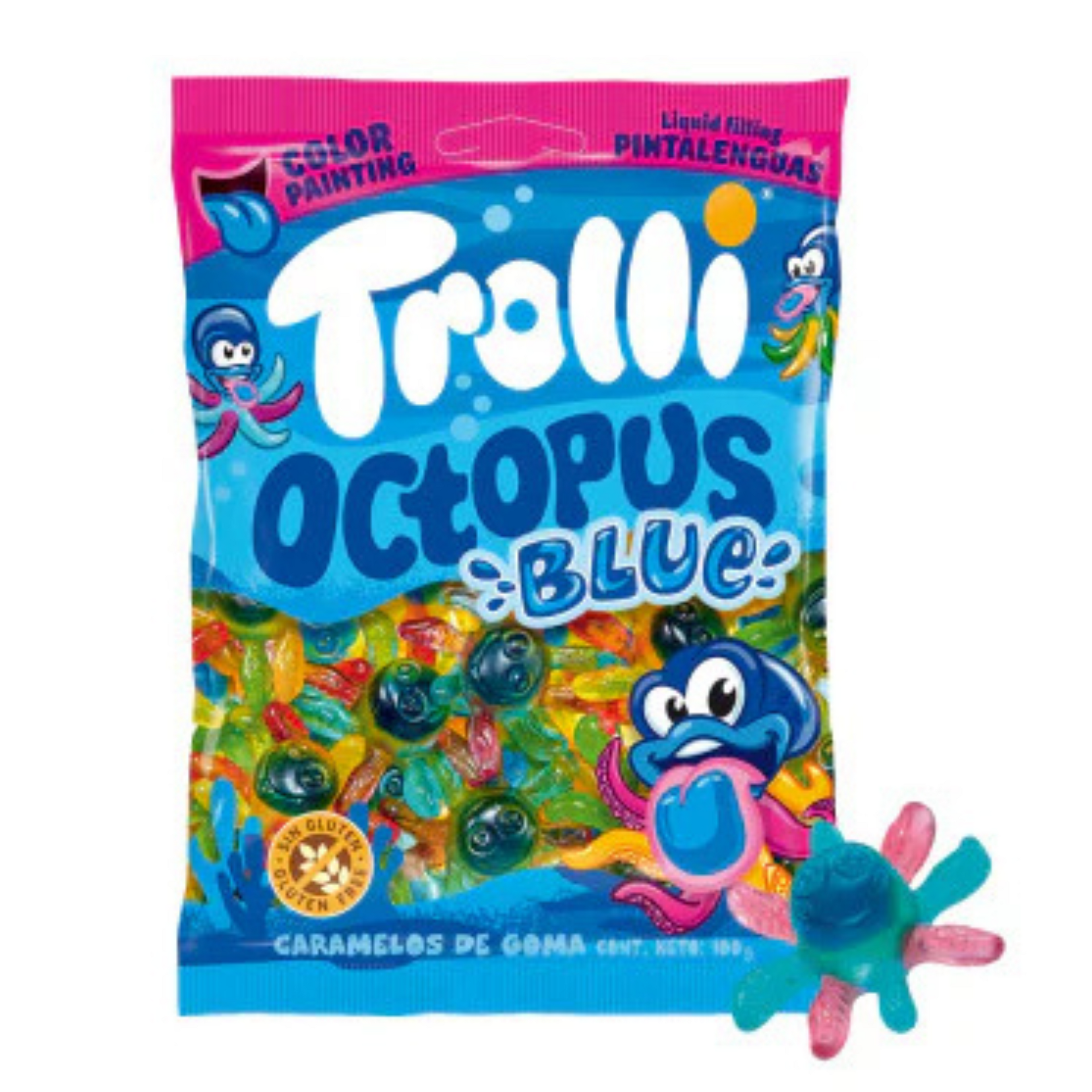 Trolli Octopus Blu 100gr- Confezione da 16 pezzi