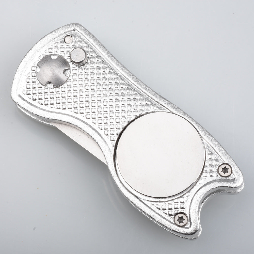 Forca per la riparazione del prato da golf con manico in alluminio - Accessori Mark Tool