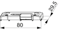 SCONTRO PER FUNGO SINISTRO PER PVC ARGENTO