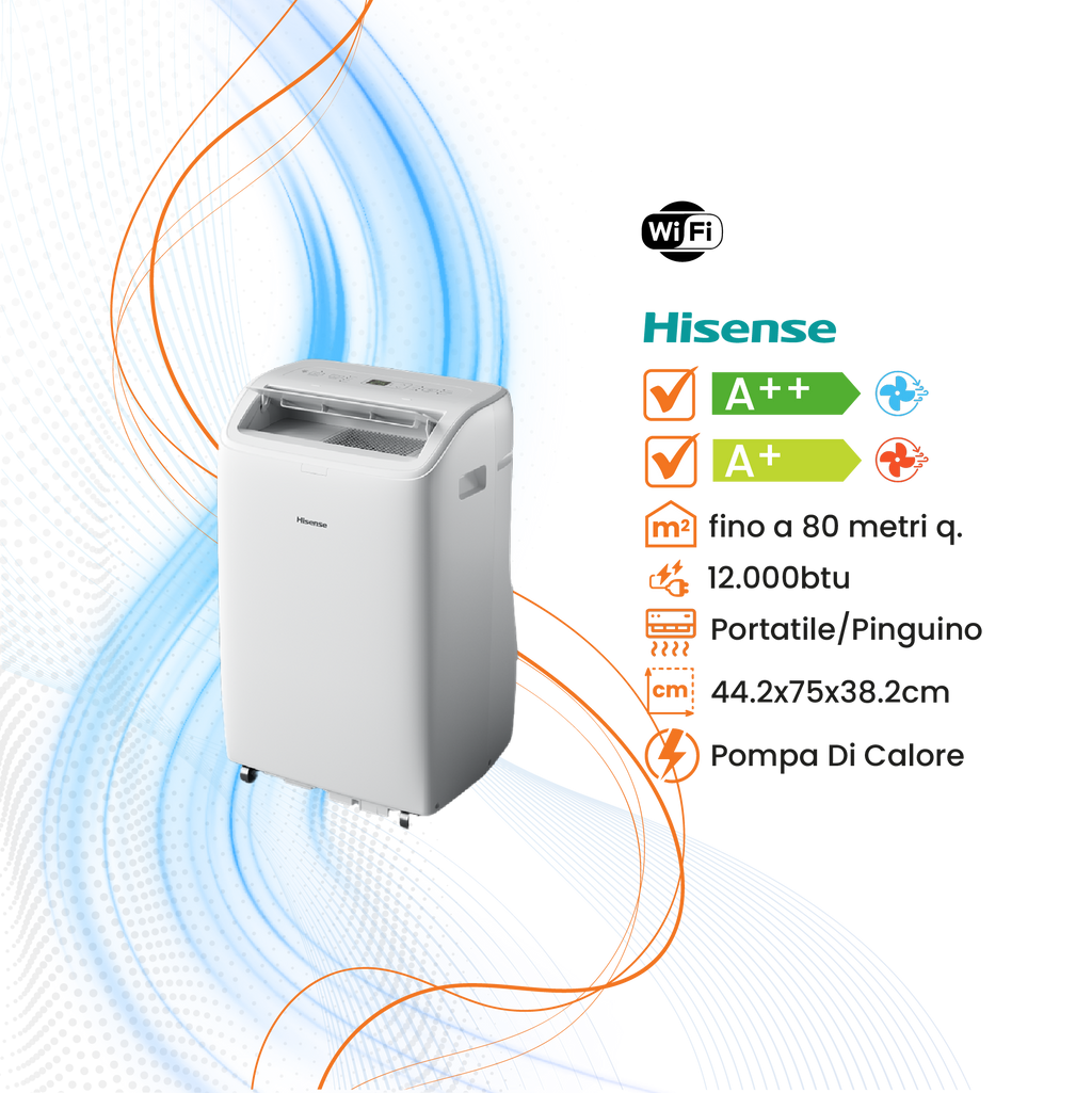 Climatizzatore Hisense Portatile Trattamento Aria/Acqua R-290