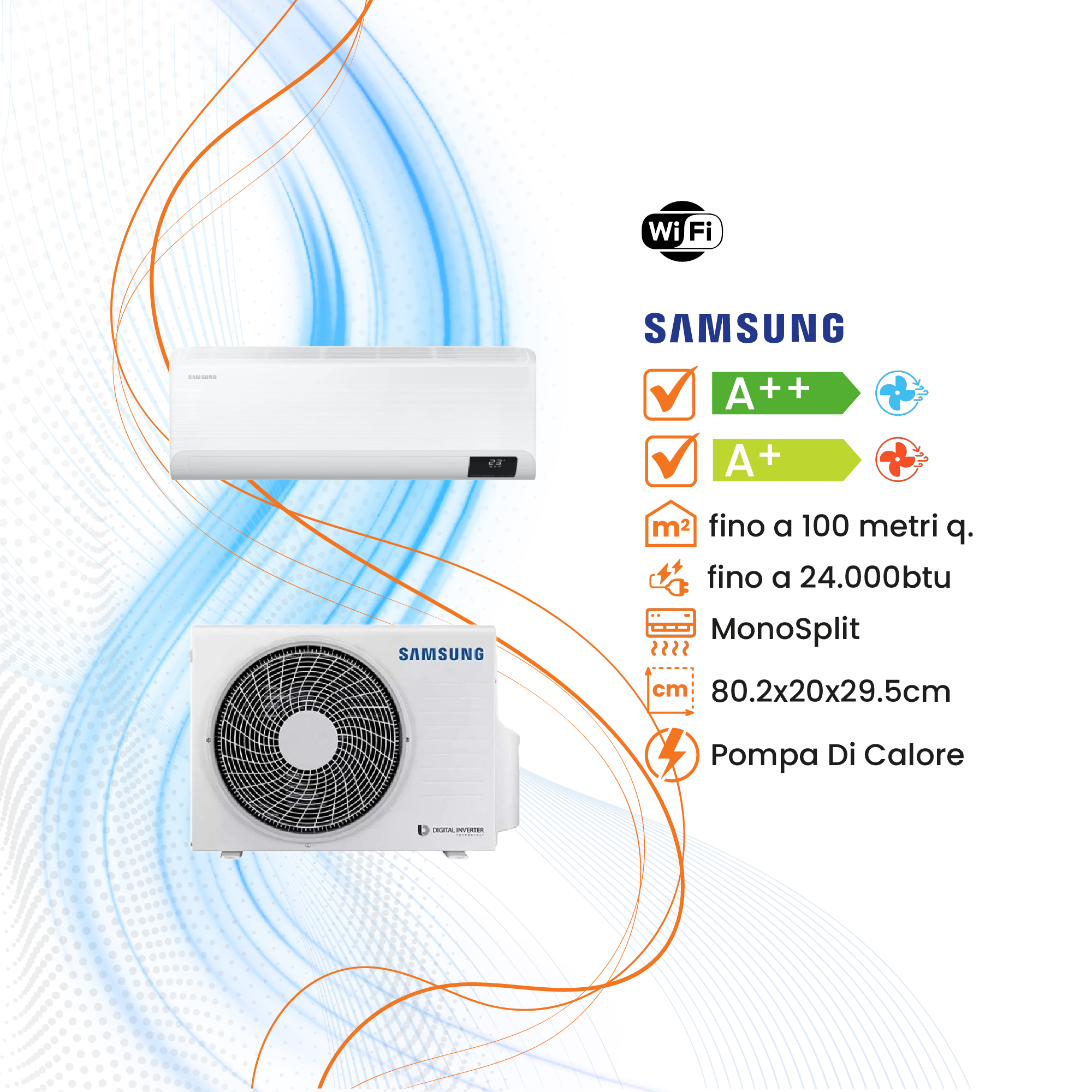 Climatizzatore Samsung Cebu Inverter R-32 WiFi