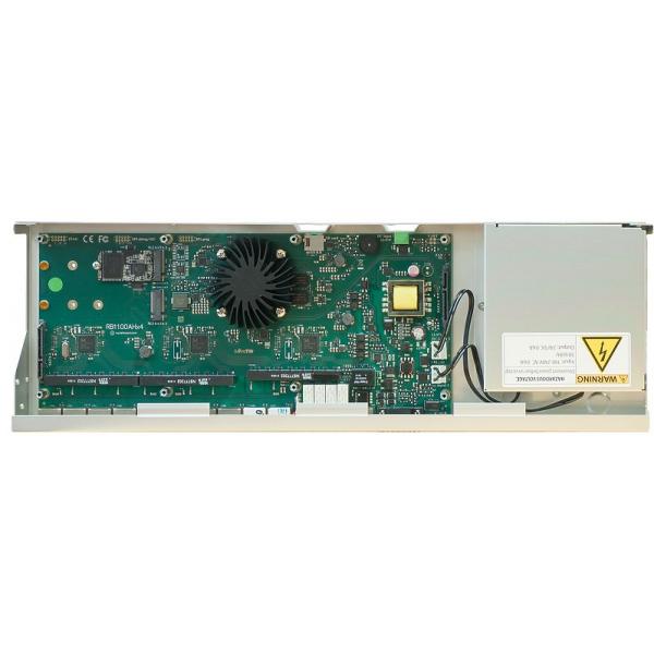 MikroTik, RB1100AHx4 Dude Edition, RB1100AHx4 Powerful 1U rackmount router with 13x Gigabit Ethernet ports, 60GB M.2 drive for Dude database [RB1100Dx4]