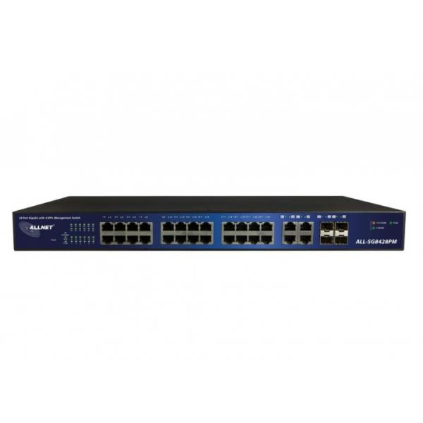 Allnet ALL SG8428PM, Switch smart managed 24 Port Gigabit PoE AT + 4x SFP, PoE 390W [ALL-SG8428PM]