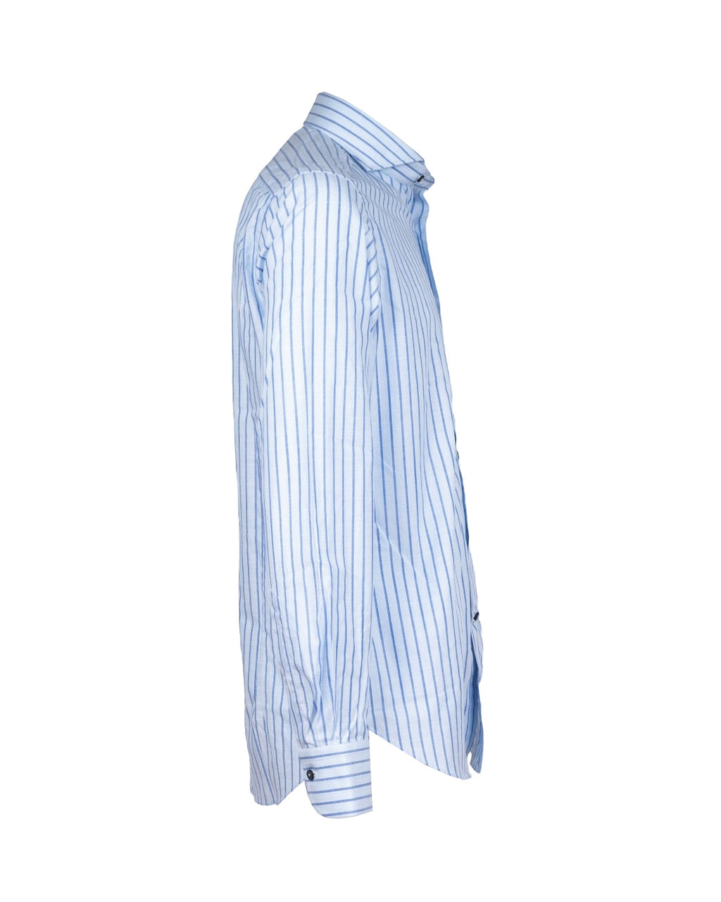 CAMICIA A RIGHE CELESTE E BLUE