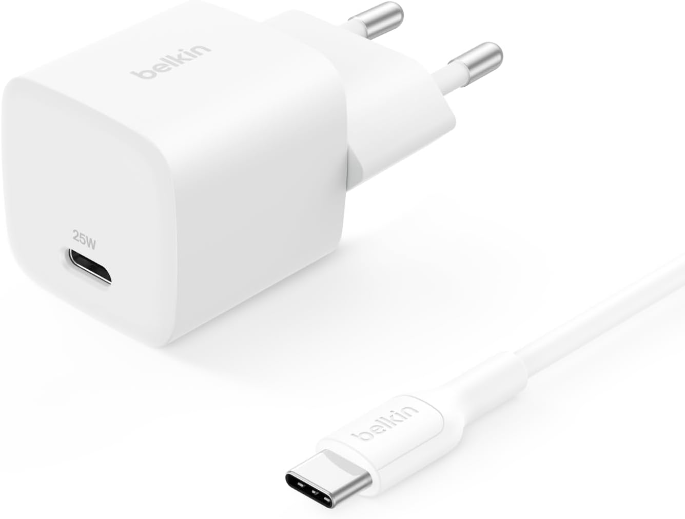 25W USB PD WALL CHARGER WHT W/1M C-C CABLE [WCA012KQ1MWH-B6]