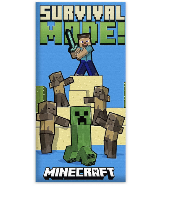 MINECRAFT - Telo mare "Survival mode" (70 x 140cm)