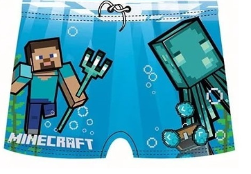 MINECRAFT : AGGIORNAMENTO ACQUATICO STEVE - COSTUME DA BAGNO BOXER 10 ANNI (140cm)