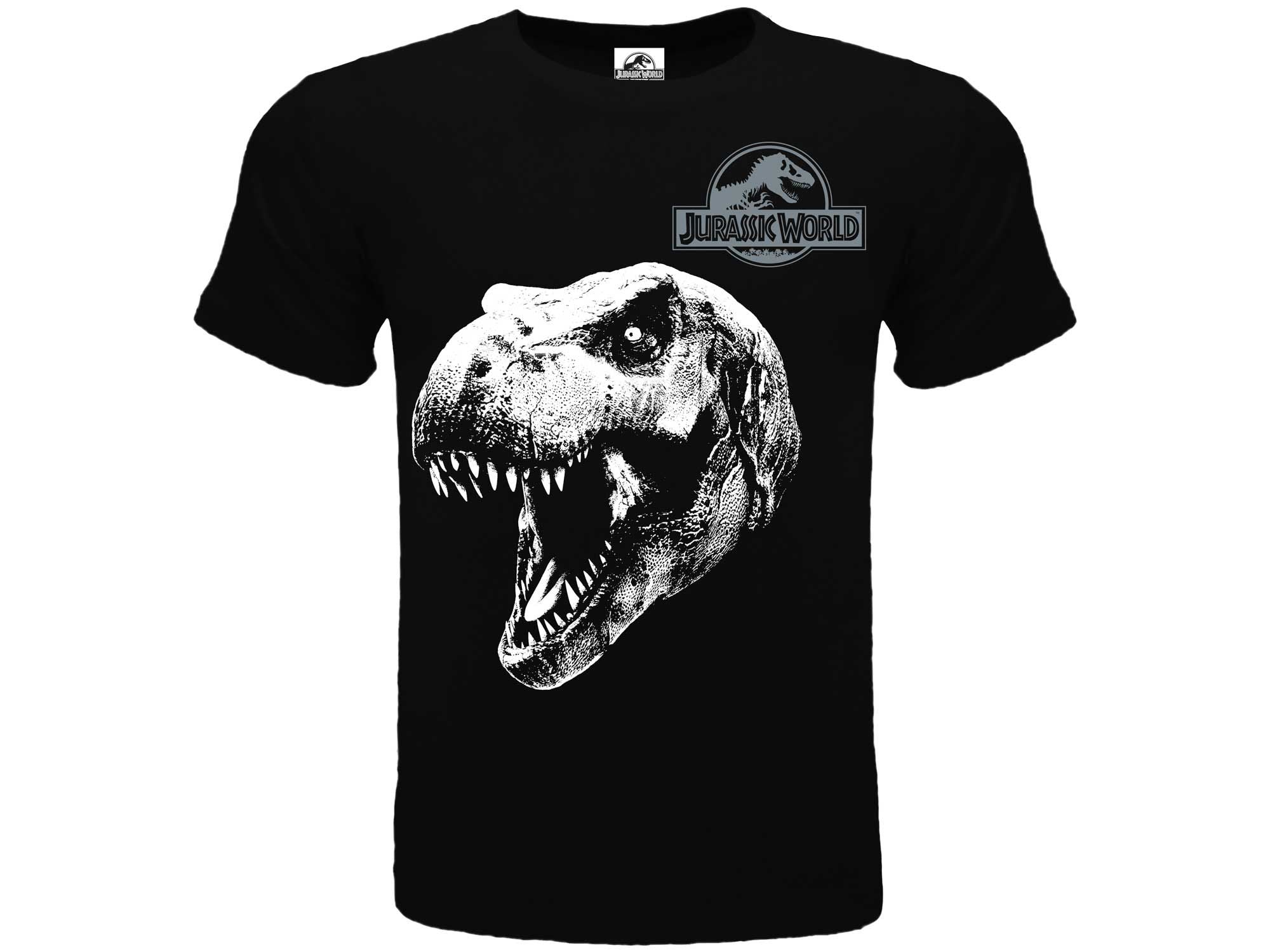 JURASSIC WORLD : T-REX T-shirt 7/8 anni nera