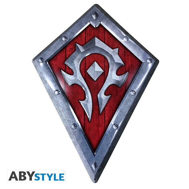 ABYSTYLE WORLD OF WARCRAFT - Targa in metallo: "Scudo orda" (28x38cm)