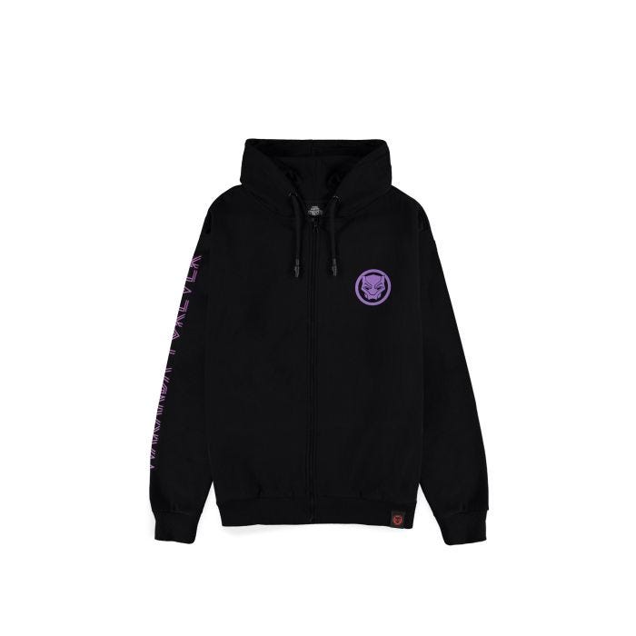 DIFUZED BLACK PANTHER: WAKANDA FOREVER - FELPA CON CAPPUCCIO : TRIBAL LOGO (XL)