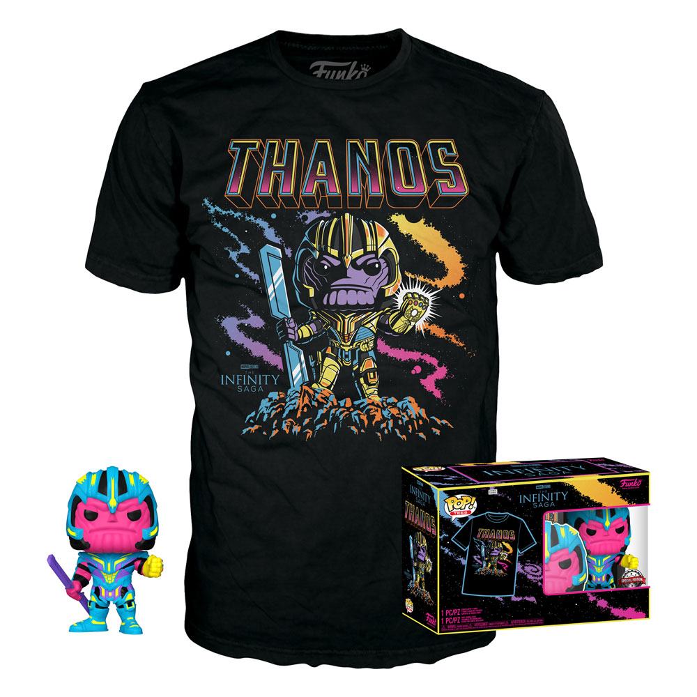 FUNKO POP  Funko  & Tee (Adult): Marvel - Thanos (Blacklight)  Figure & T-Shirt (M)