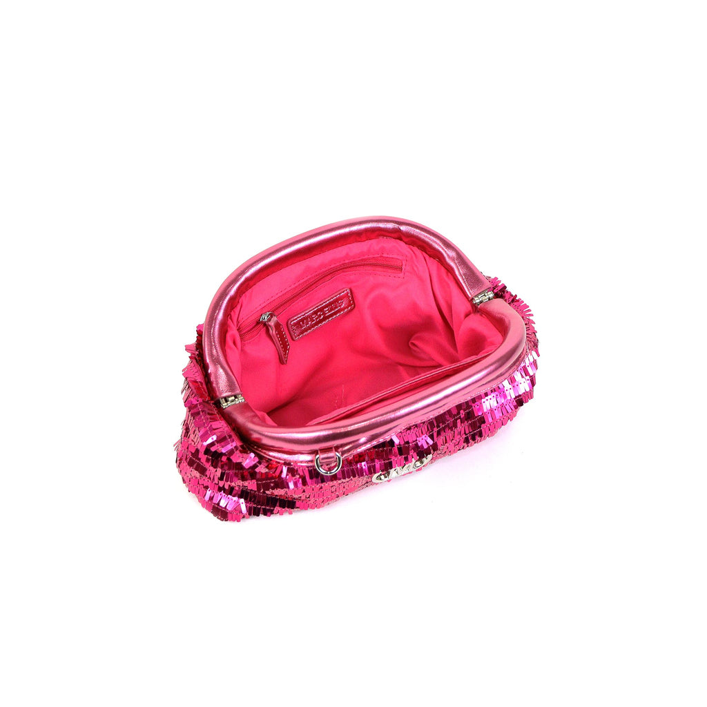 CLUTCH PAILLETTES FUCSIA
