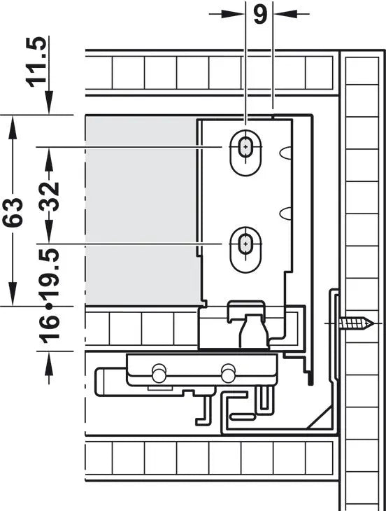 SPONDINA, MATRIX BOX SLIM A, ALTEZZA SPONDINA 89 MM 450 MM BIANCO