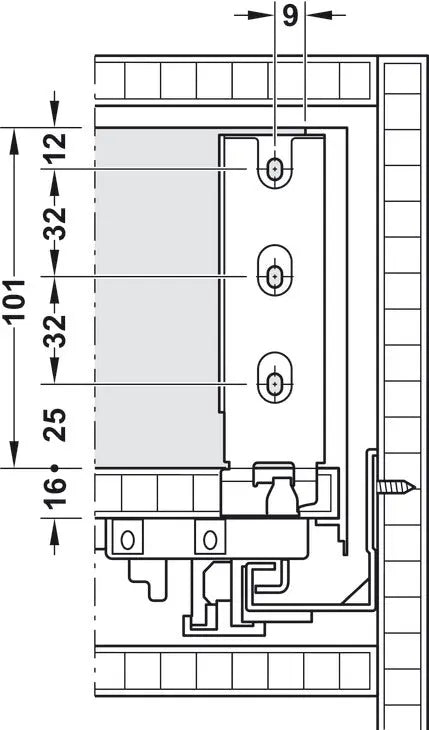 SPONDINA, MATRIX BOX SLIM A, ALTEZZA SPONDINA 128 MM 400 MM BIANCO