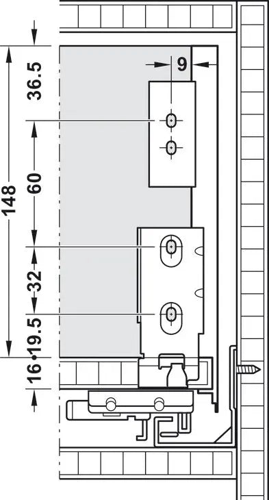 SPONDINA, MATRIX BOX SLIM A, ALTEZZA SPONDINA 175 MM 450 MM BIANCO