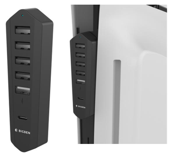 NACON USB Hub per PS5 Slim: 1USB-C, 5 USB-A