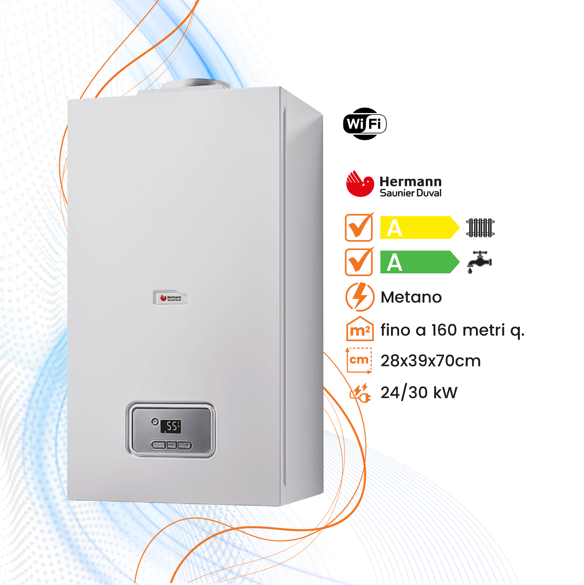 Caldaia Hermann Saunier Duval Micra 4 Condensing WiFi a Condensazione